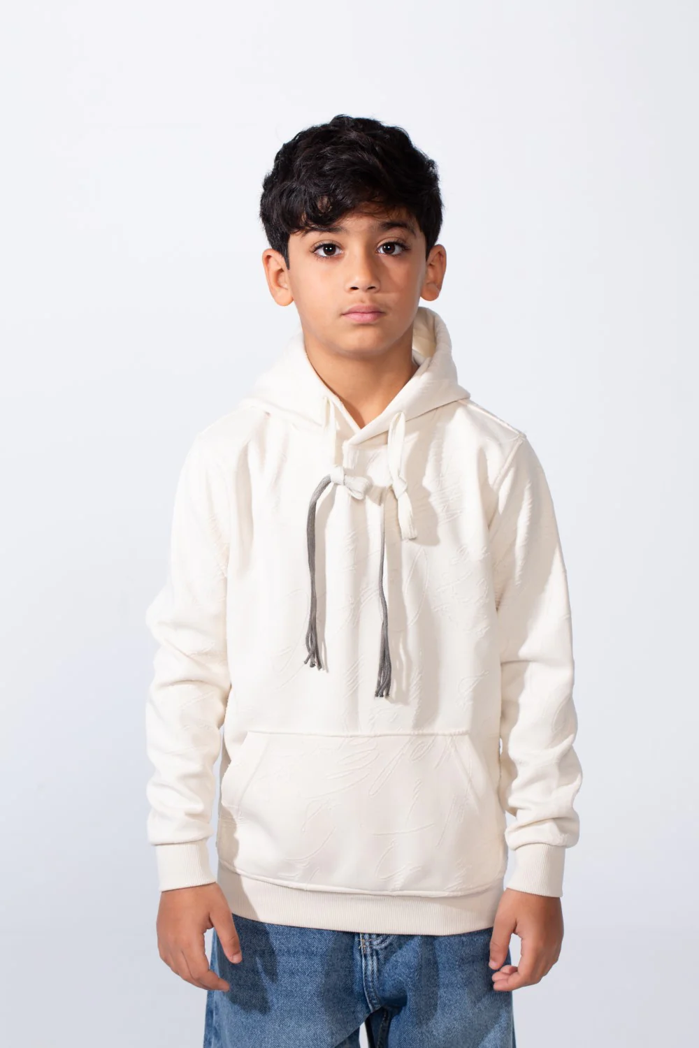 Boy’s Abstract Scribble Print Long Sleeves Slim Fit Hood Sweatshirt - Image 5