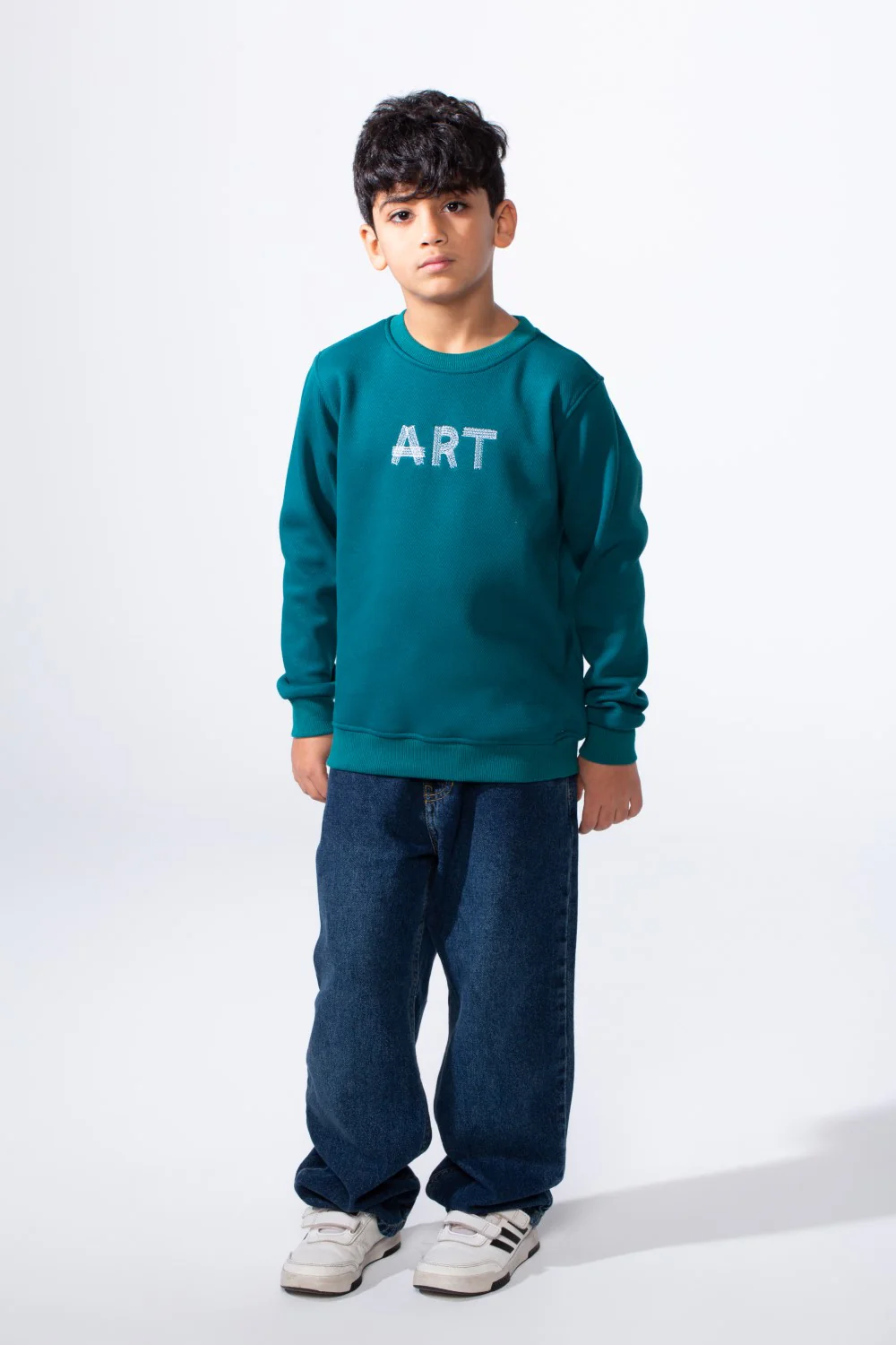 Boy’s Art Print Slim Fit Crew Neck Long Sleeves Sweatshirt - Image 4