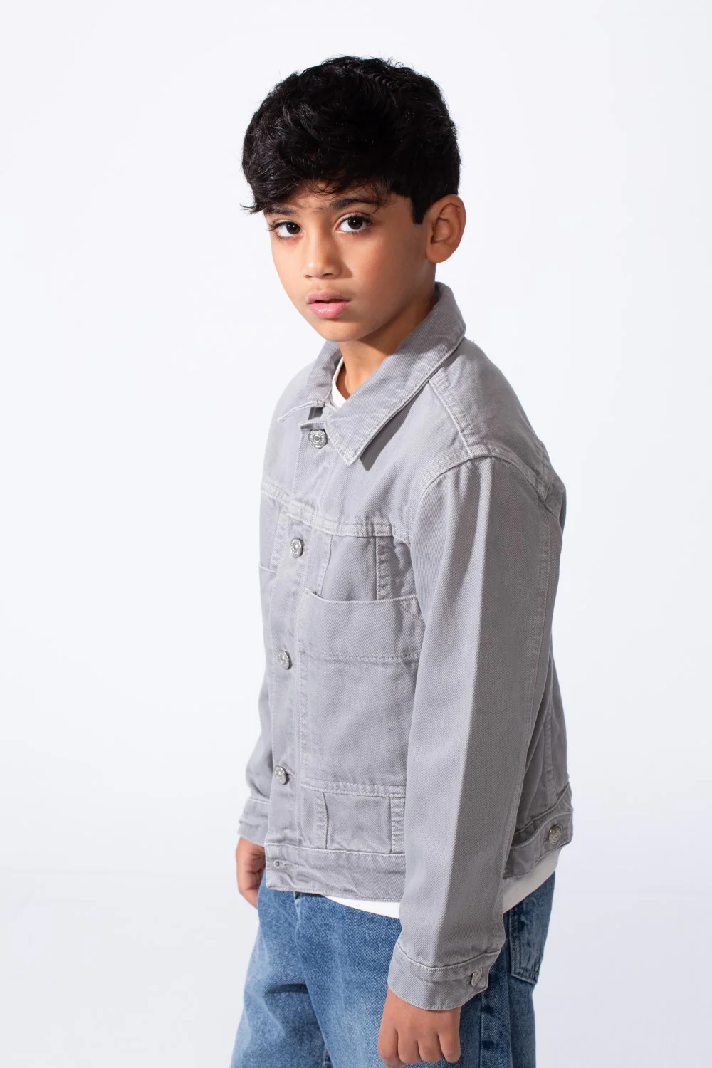 Boy’s Boxy Fit Front Pockets Denim Jeans Everyday Casual Wear Jacket - Image 3