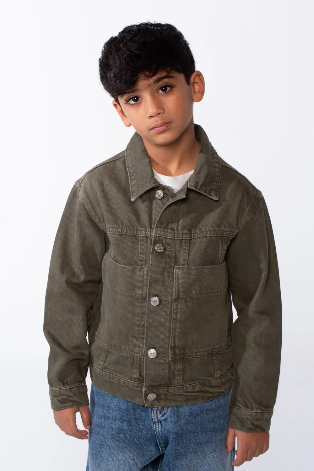 Boy’s Boxy Fit Front Pockets Denim Jeans Everyday Casual Wear Jacket - Image 5