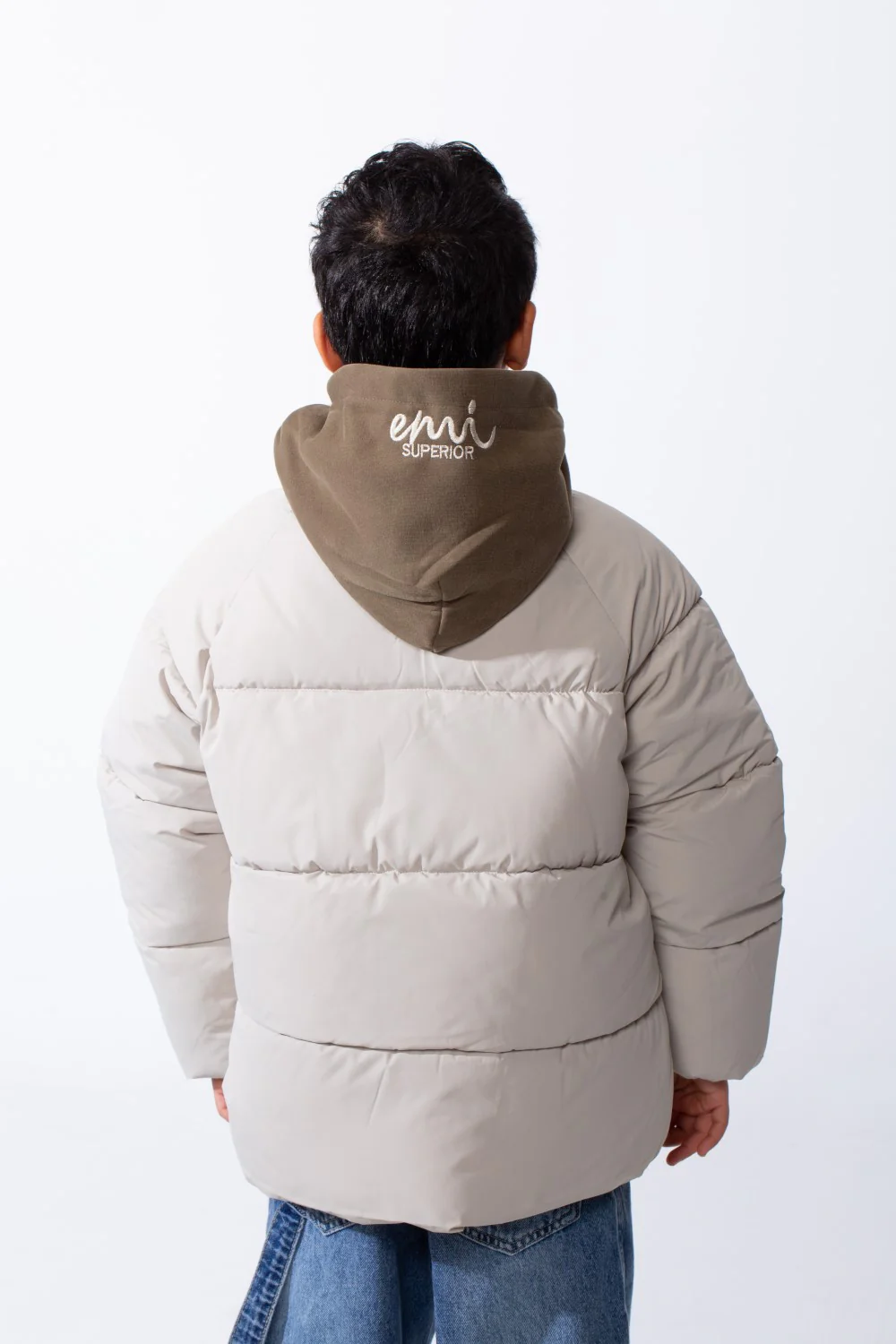 Boy’s Boys Hooded Quilted Puffer Waterproof Jacket with Front Snap and Zip Closure Adjustable Drawstring Hood and Side Pockets - Image 2
