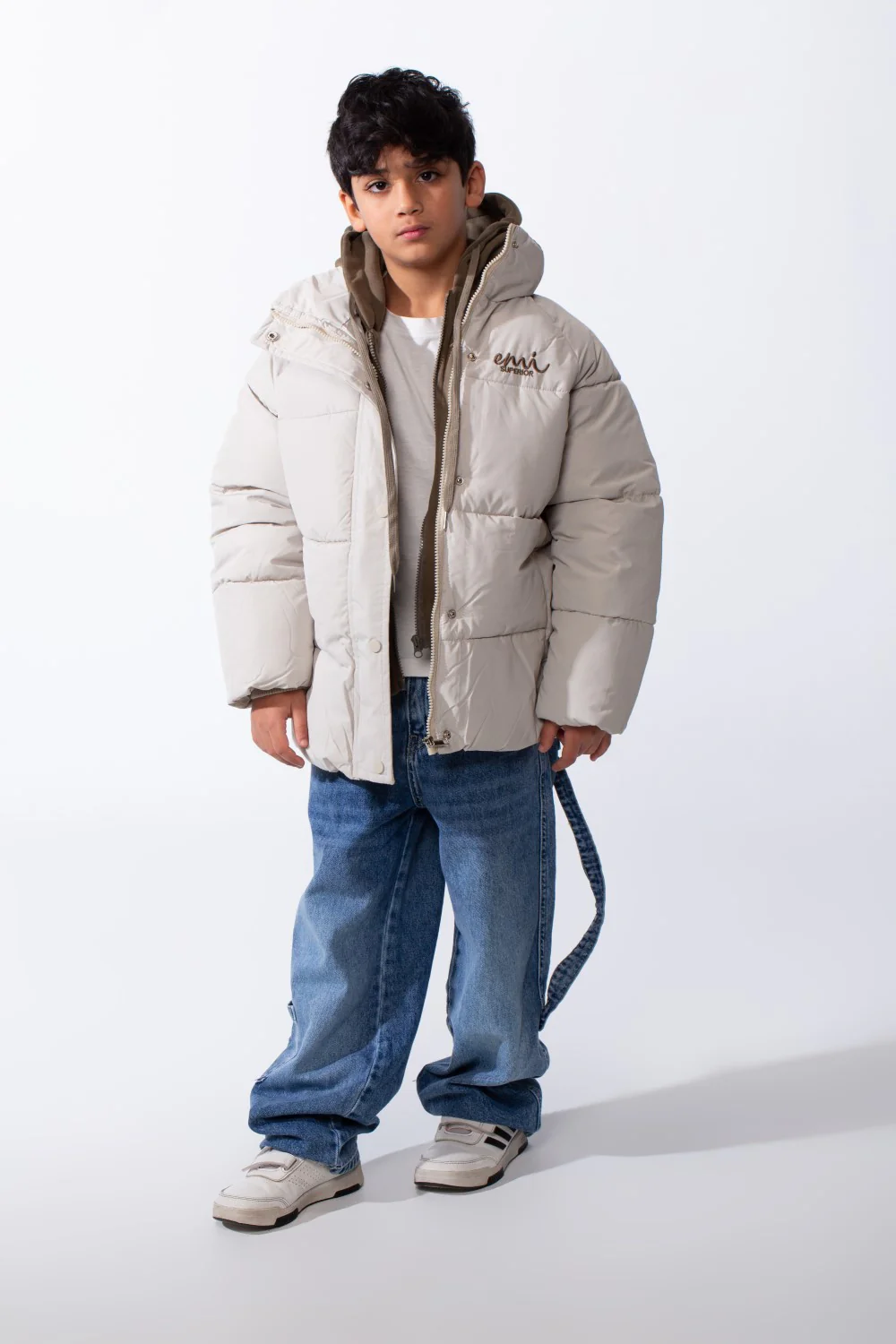 Boy’s Boys Hooded Quilted Puffer Waterproof Jacket with Front Snap and Zip Closure Adjustable Drawstring Hood and Side Pockets - Image 4