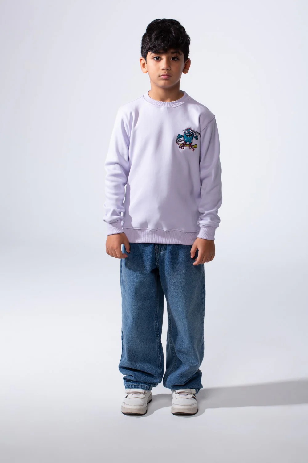 Boy’s Front Graphic Print Slim Fit Long Sleeve Crew Neck Sweatshirt - Image 12