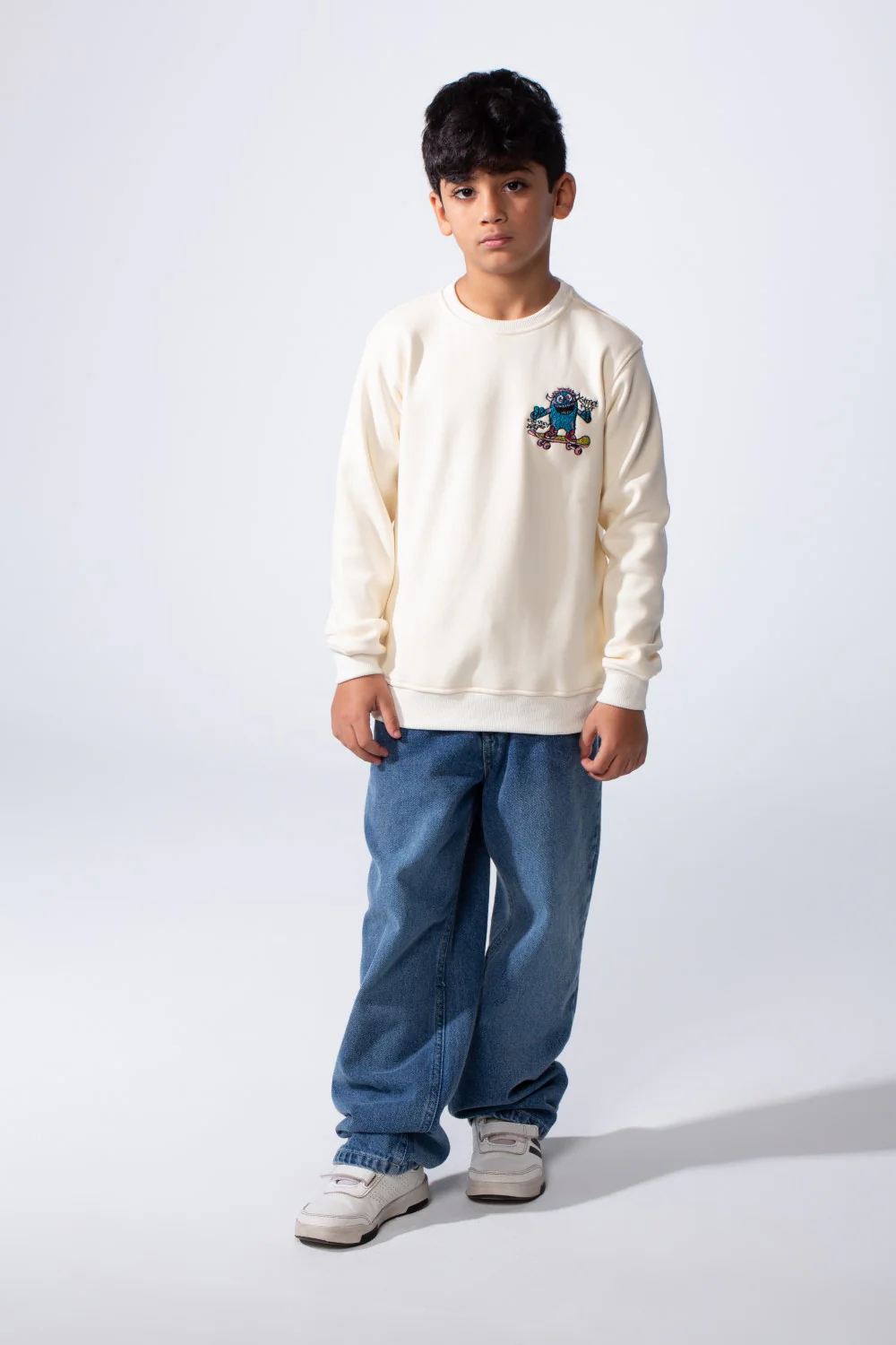 Boy’s Front Graphic Print Slim Fit Long Sleeve Crew Neck Sweatshirt - Image 8