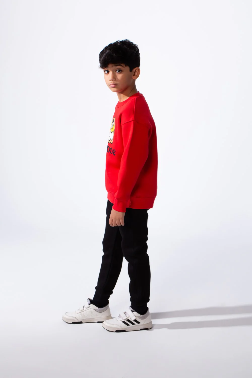 Boy’s Melton Front Graphic Print Slim Fit 2-Pieces Outfit Set - Image 7