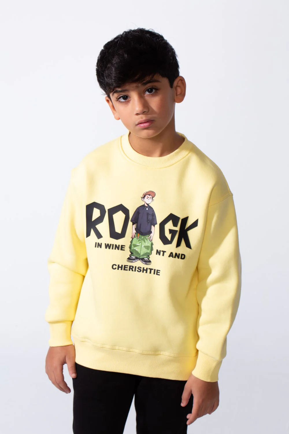 Boy’s Melton Slim Fit Graphic Print Casual Daily Wear Outfit Set - Image 5