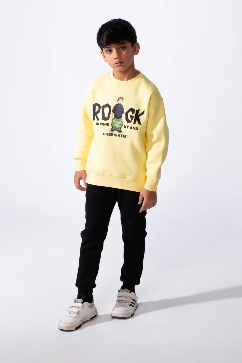 Boy’s Melton Slim Fit Graphic Print Casual Daily Wear Outfit Set - Image 8