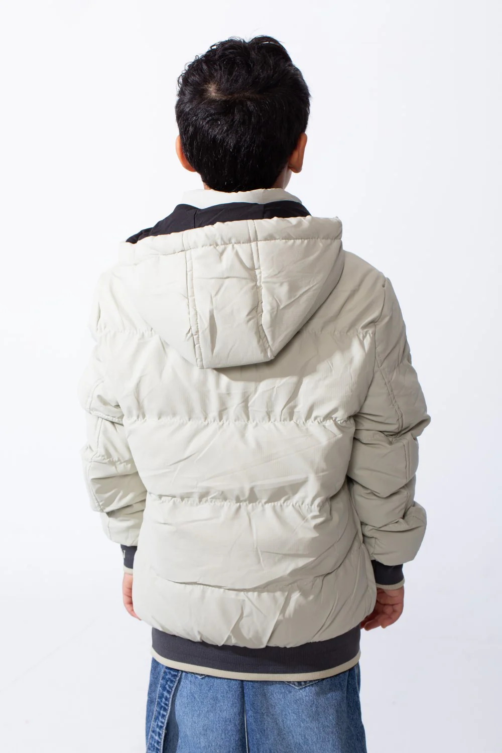 Boy’s Puffer Double Face Waterproof Ribbed Cuffs And Hem Hood Long Sleeve Jacket - Image 10