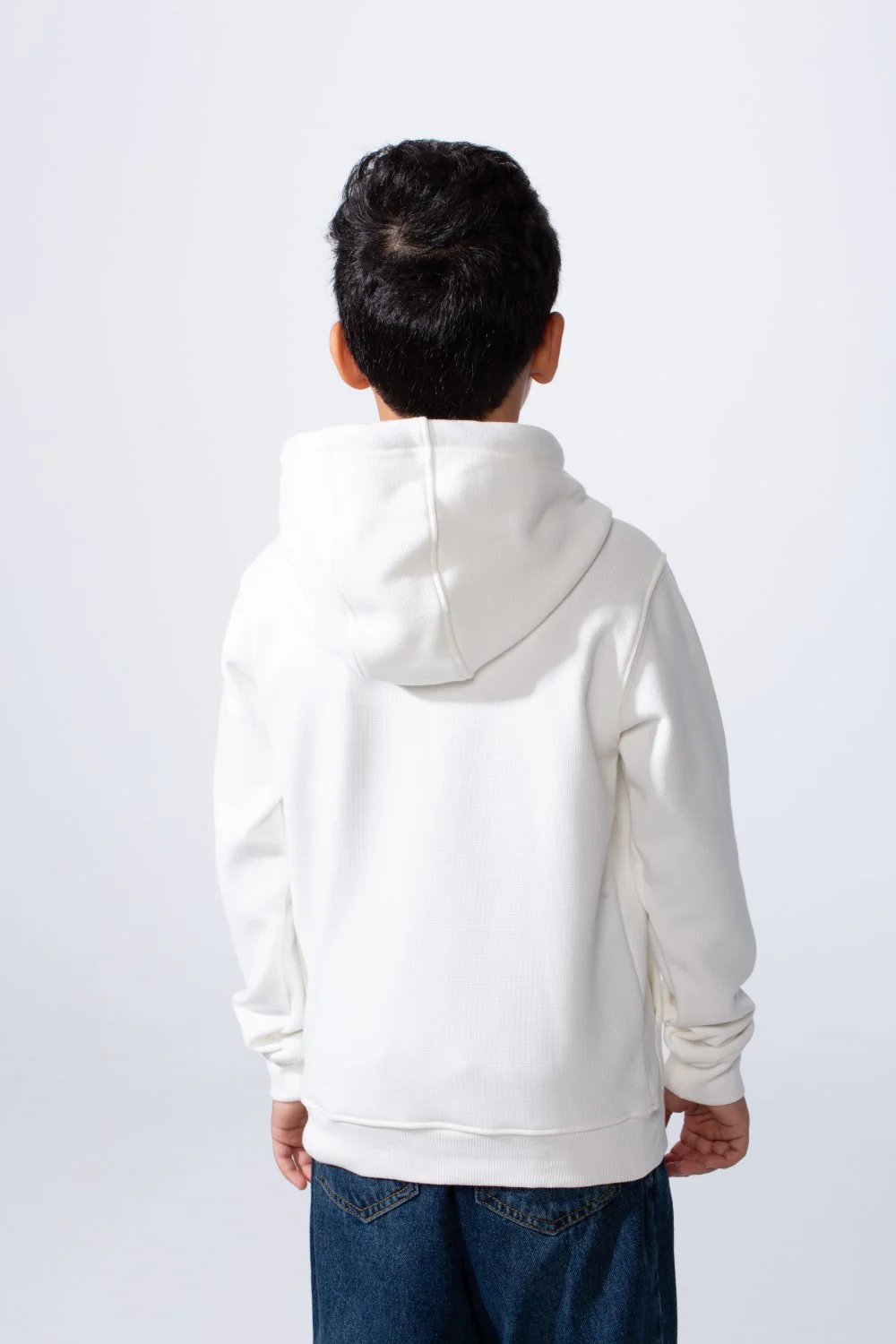 Boy’s Slim Fit Full Front Zipper Plain Essential Hood Sweatshirt - Image 10