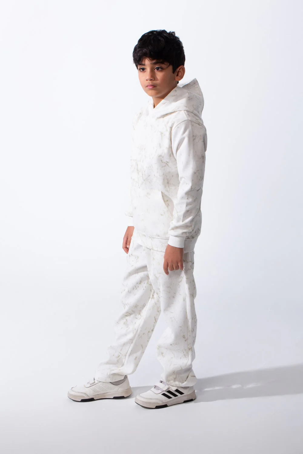 Boy’s Slim Fit Melton Marble Print Two Pieces Outfit Set - Image 11