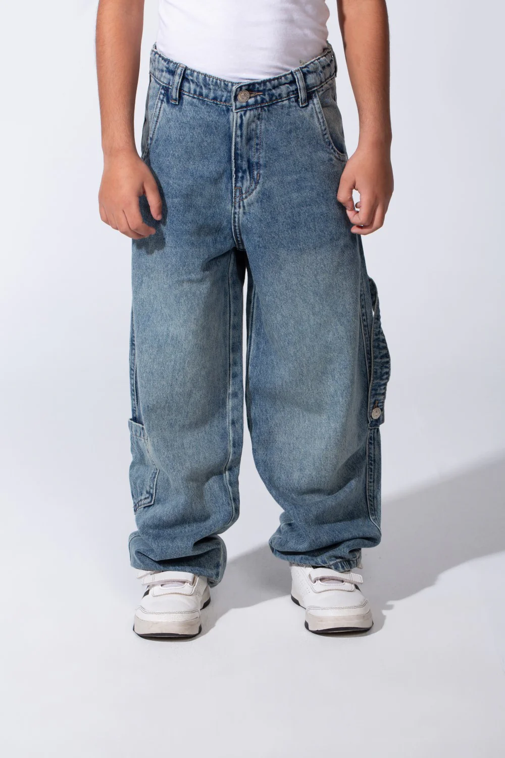 Boy’s Slouchy Boyfriend Clean Cut Jeans Denim Casual Pants - Image 13