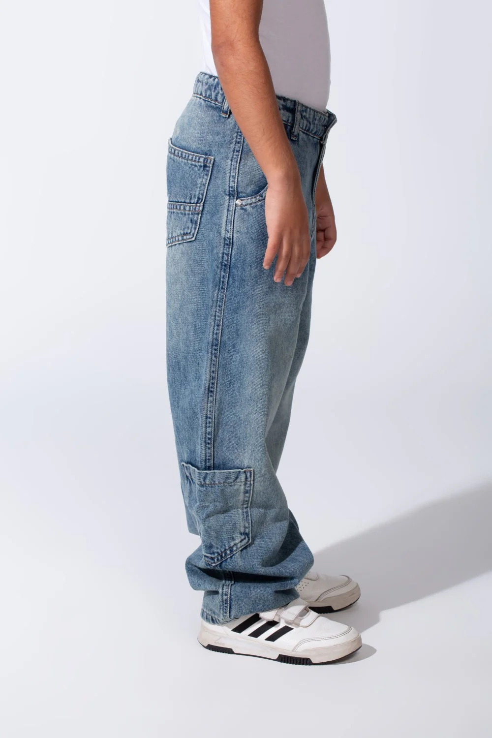Boy’s Slouchy Boyfriend Clean Cut Jeans Denim Casual Pants - Image 15