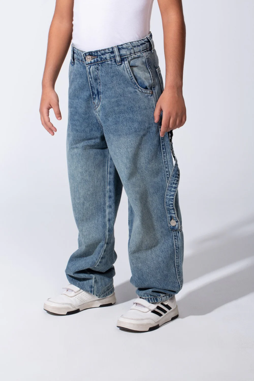 Boy’s Slouchy Boyfriend Clean Cut Jeans Denim Casual Pants - Image 16