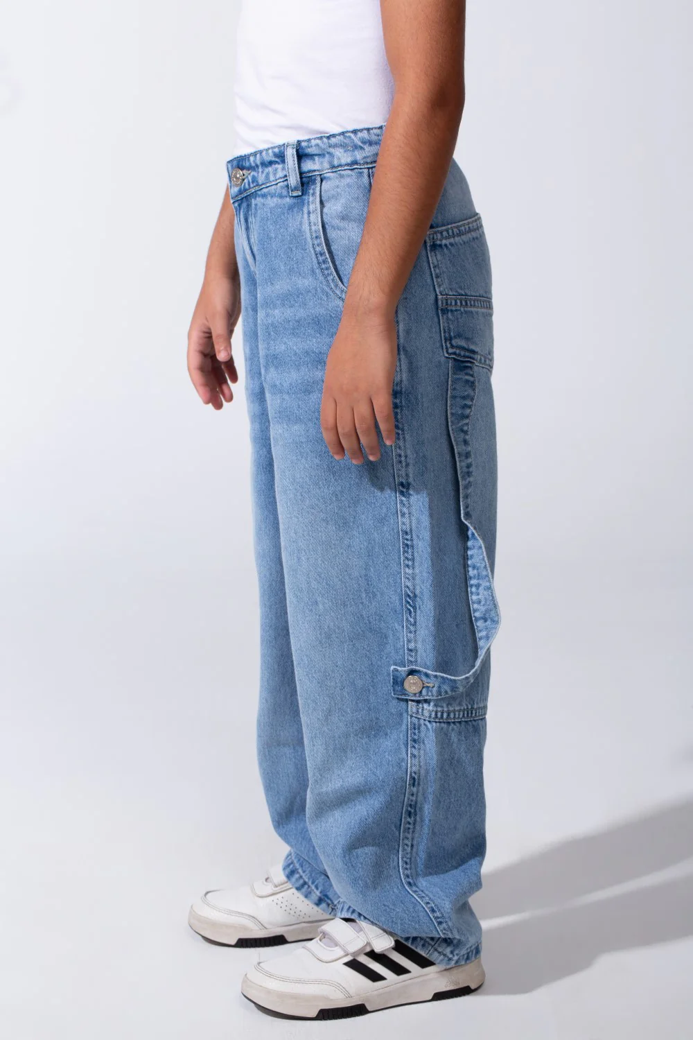 Boy’s Slouchy Boyfriend Clean Cut Jeans Denim Casual Pants - Image 20