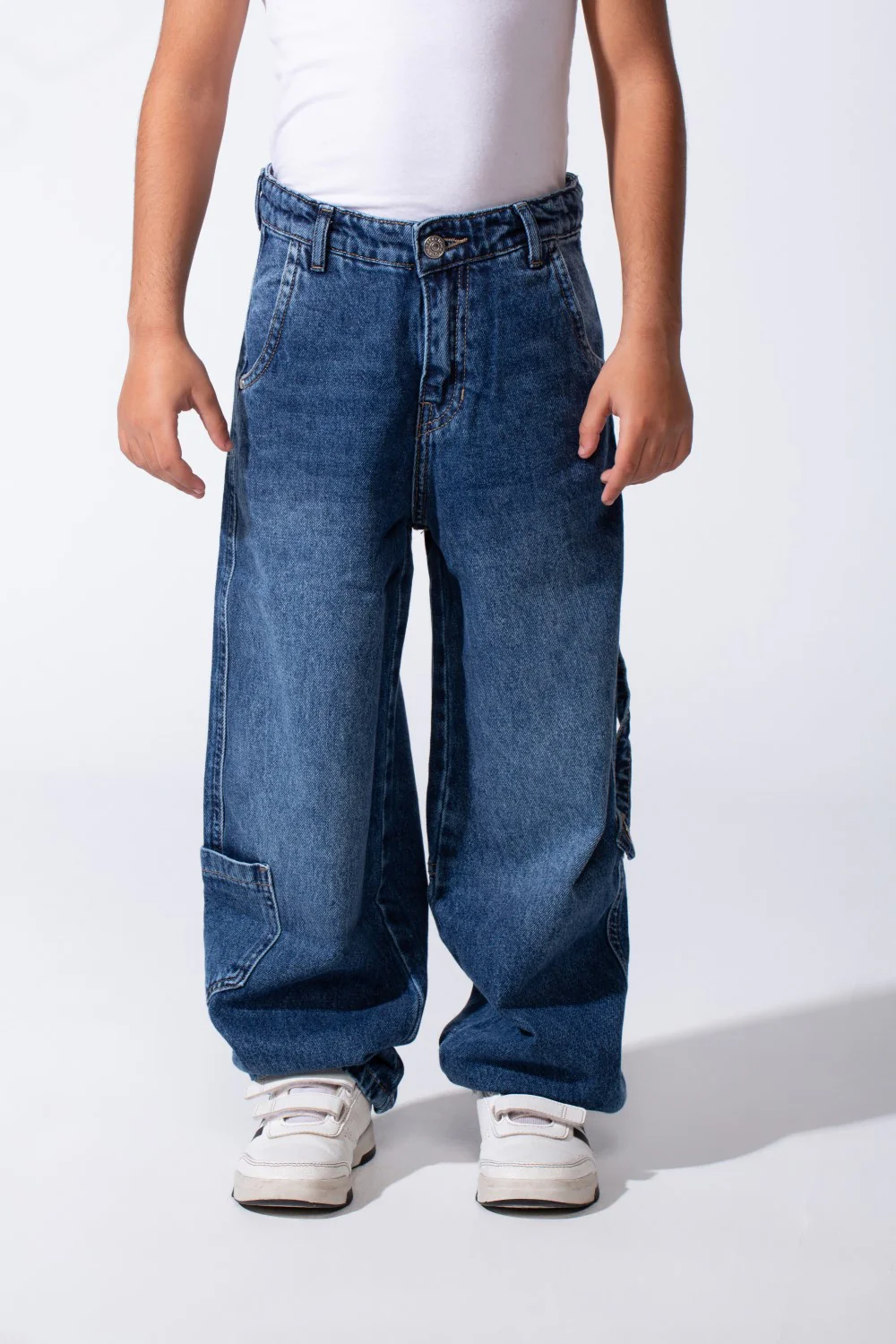 Boy’s Slouchy Boyfriend Clean Cut Jeans Denim Casual Pants - Image 21