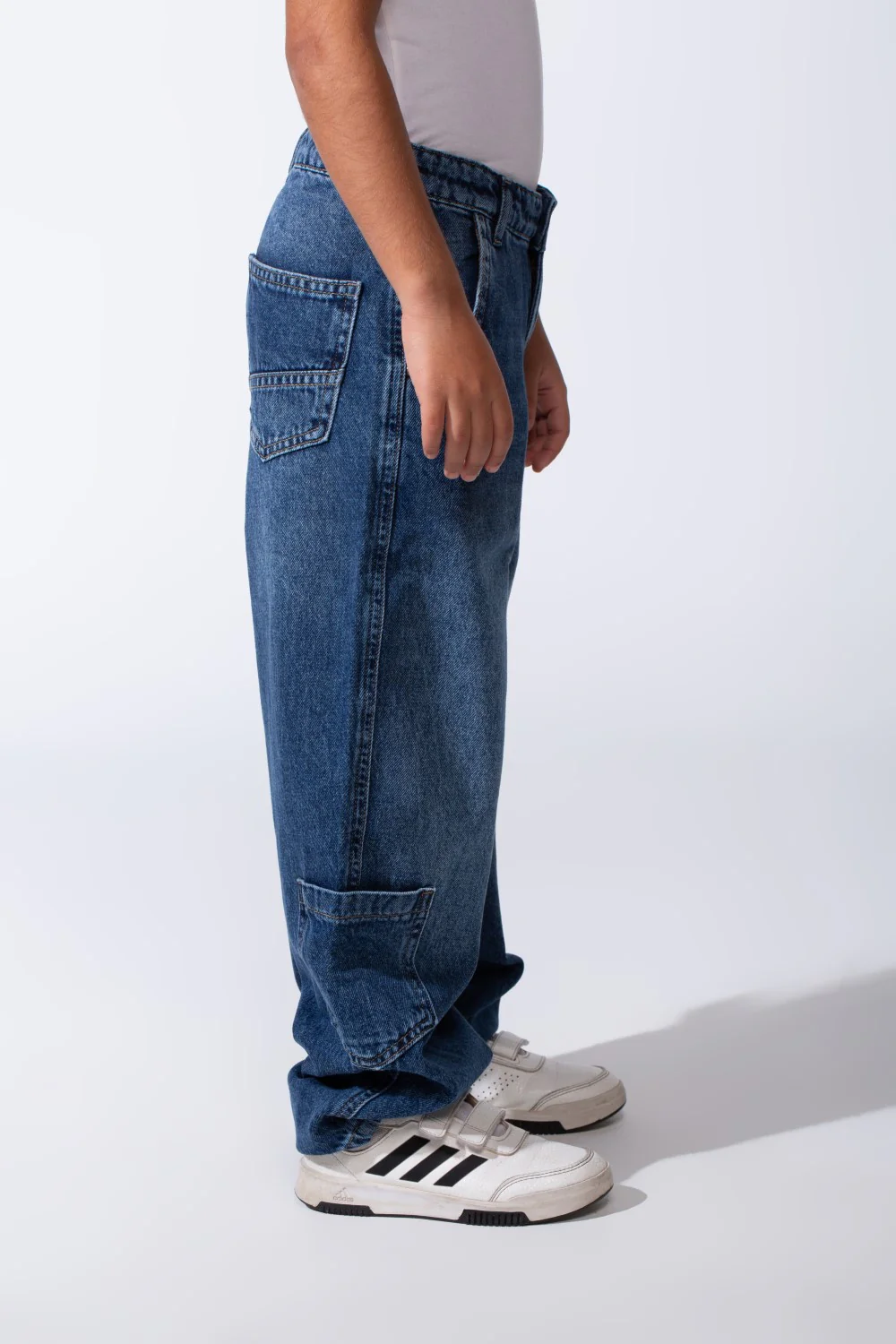 Boy’s Slouchy Boyfriend Clean Cut Jeans Denim Casual Pants - Image 24
