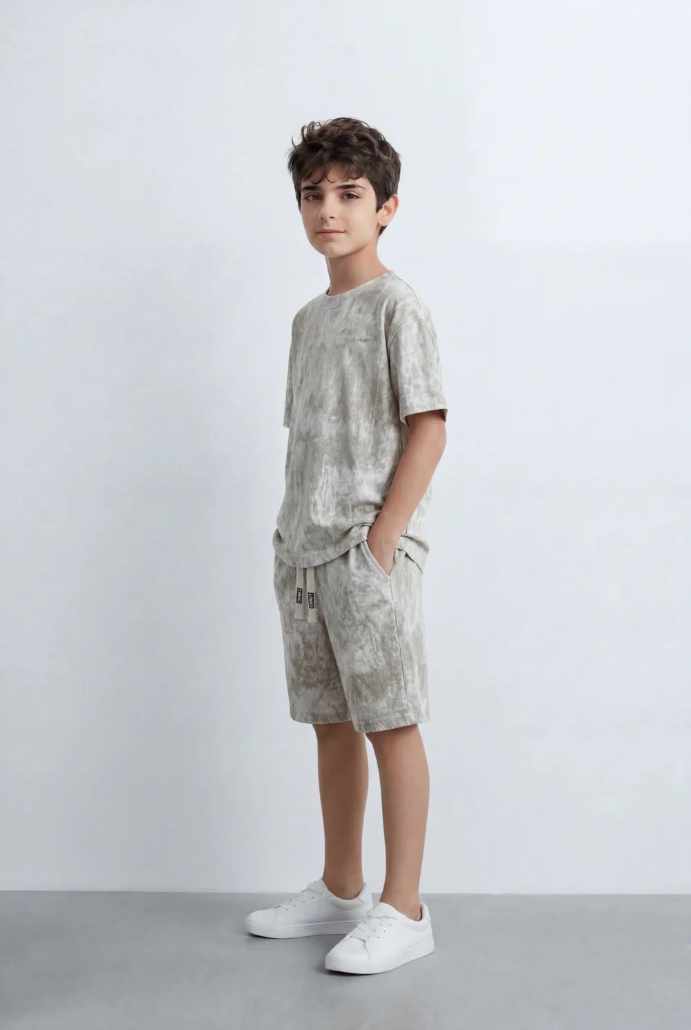 Boy’s Tomato Store Matching Oversize Set Coordinated With Soft Cloud Wash Effect Outfit - Image 4