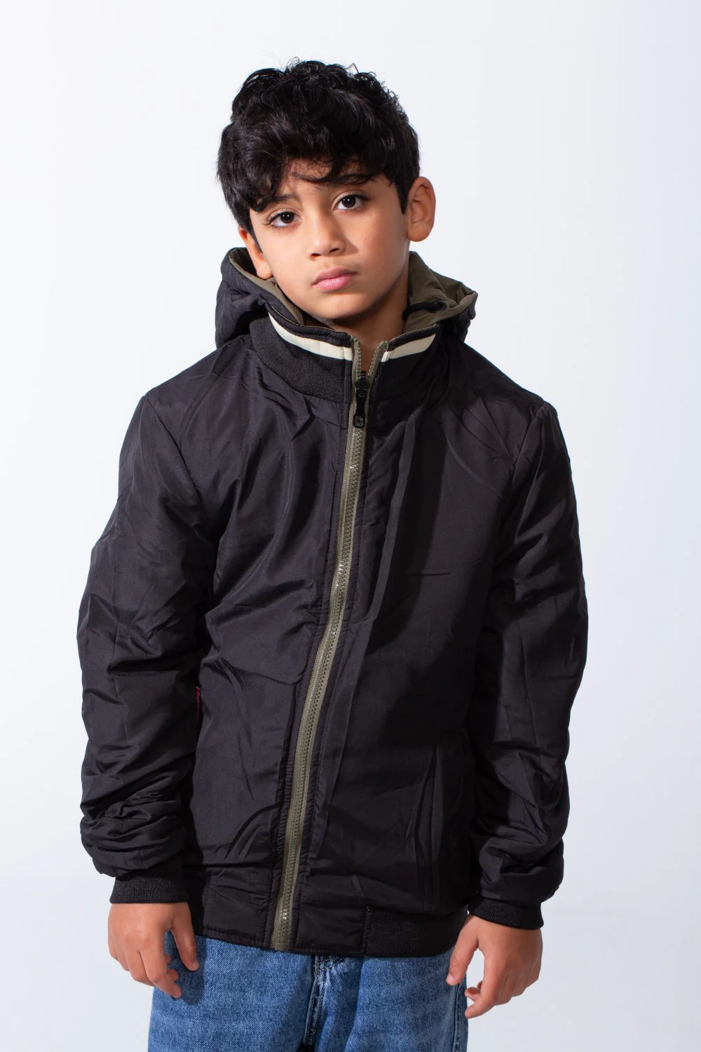 Boy’s Double Face Waterproof Hooded Puffer Jacket With Pockets - Image 11