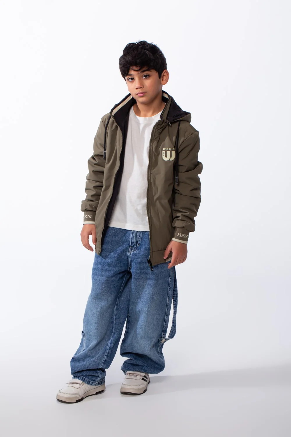 Boy’s Double Face Waterproof Hooded Puffer Jacket With Pockets - Image 12