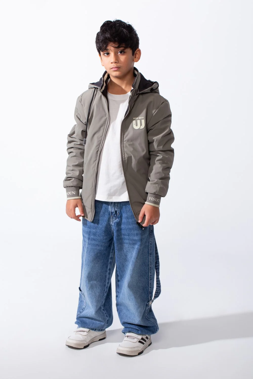 Boy’s Double Face Waterproof Hooded Puffer Jacket With Pockets - Image 8