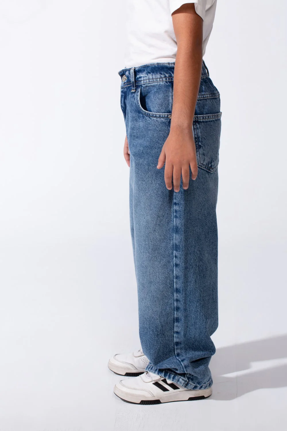 Boy’s Wide Leg Washed Denim Jeans Pants - Image 11