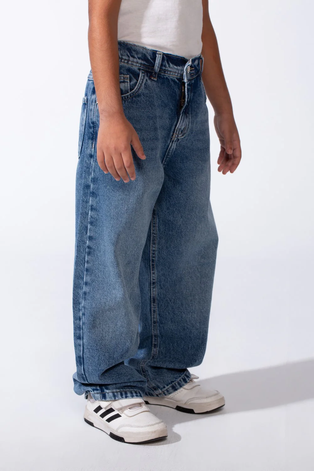 Boy’s Wide Leg Washed Denim Jeans Pants - Image 12