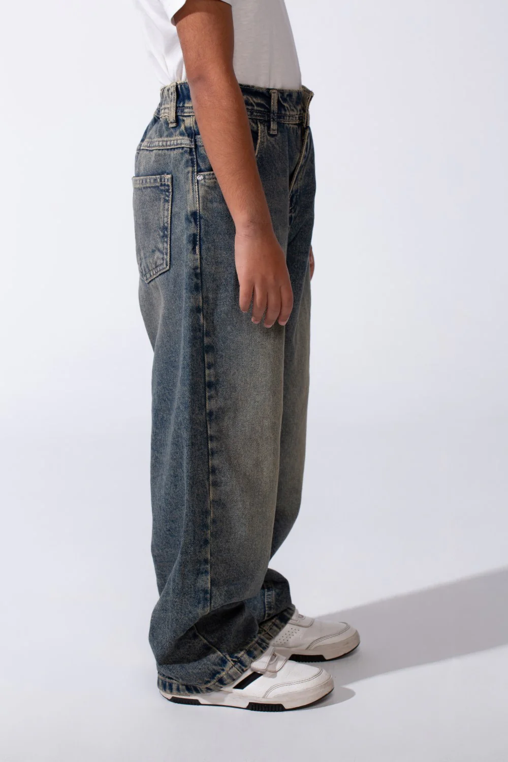 Boy’s Wide Leg Washed Denim Jeans Pants - Image 3