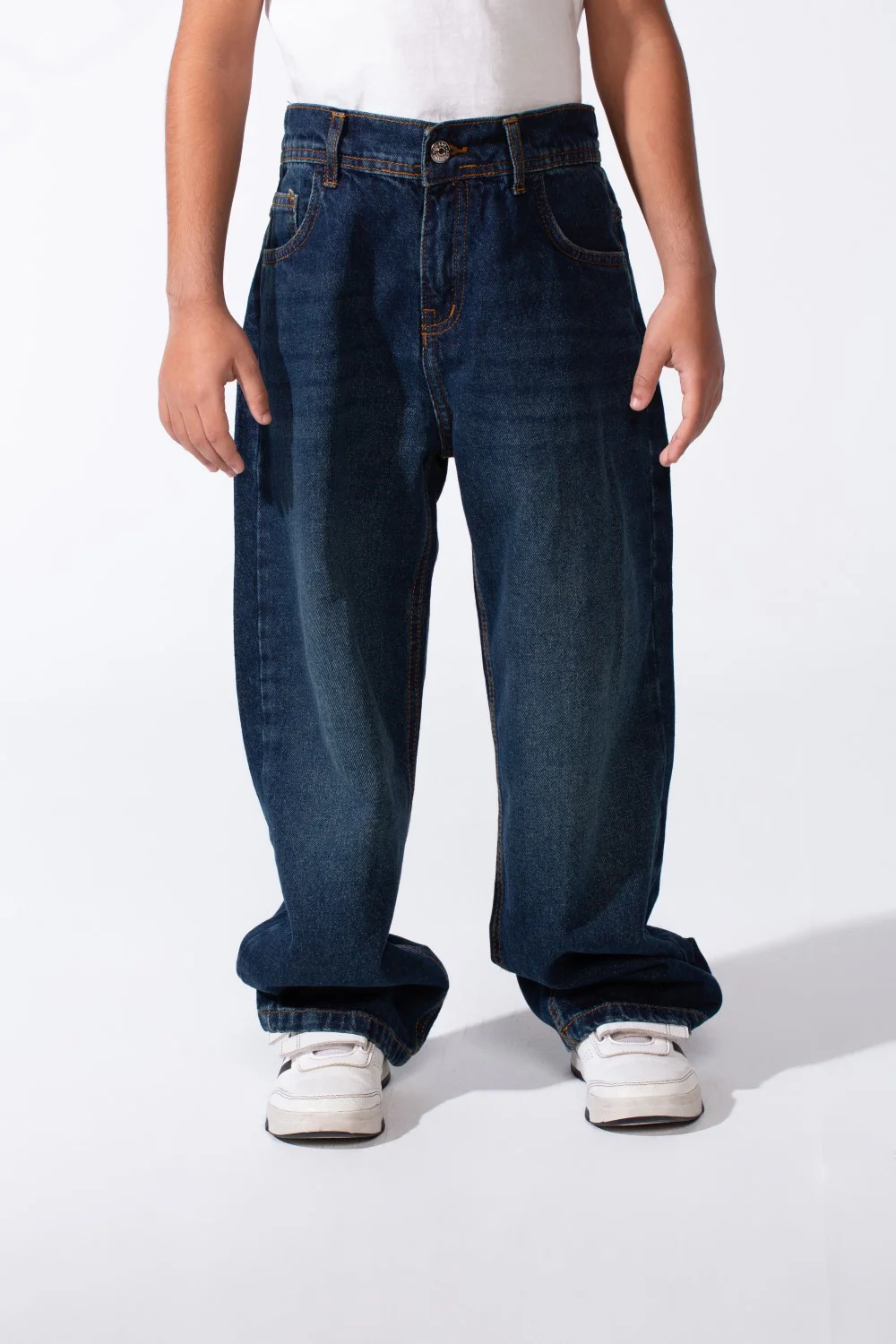 Boy’s Wide Leg Washed Denim Jeans Pants - Image 5