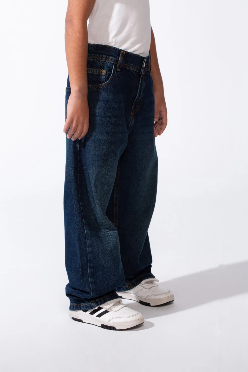 Boy’s Wide Leg Washed Denim Jeans Pants - Image 7