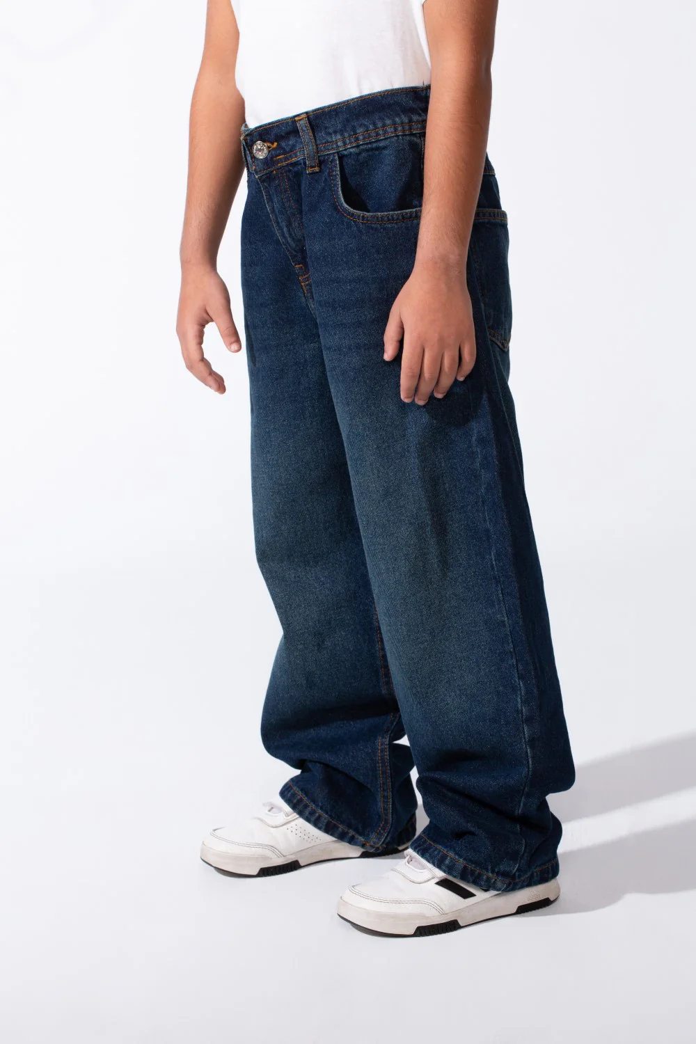 Boy’s Wide Leg Washed Denim Jeans Pants - Image 8