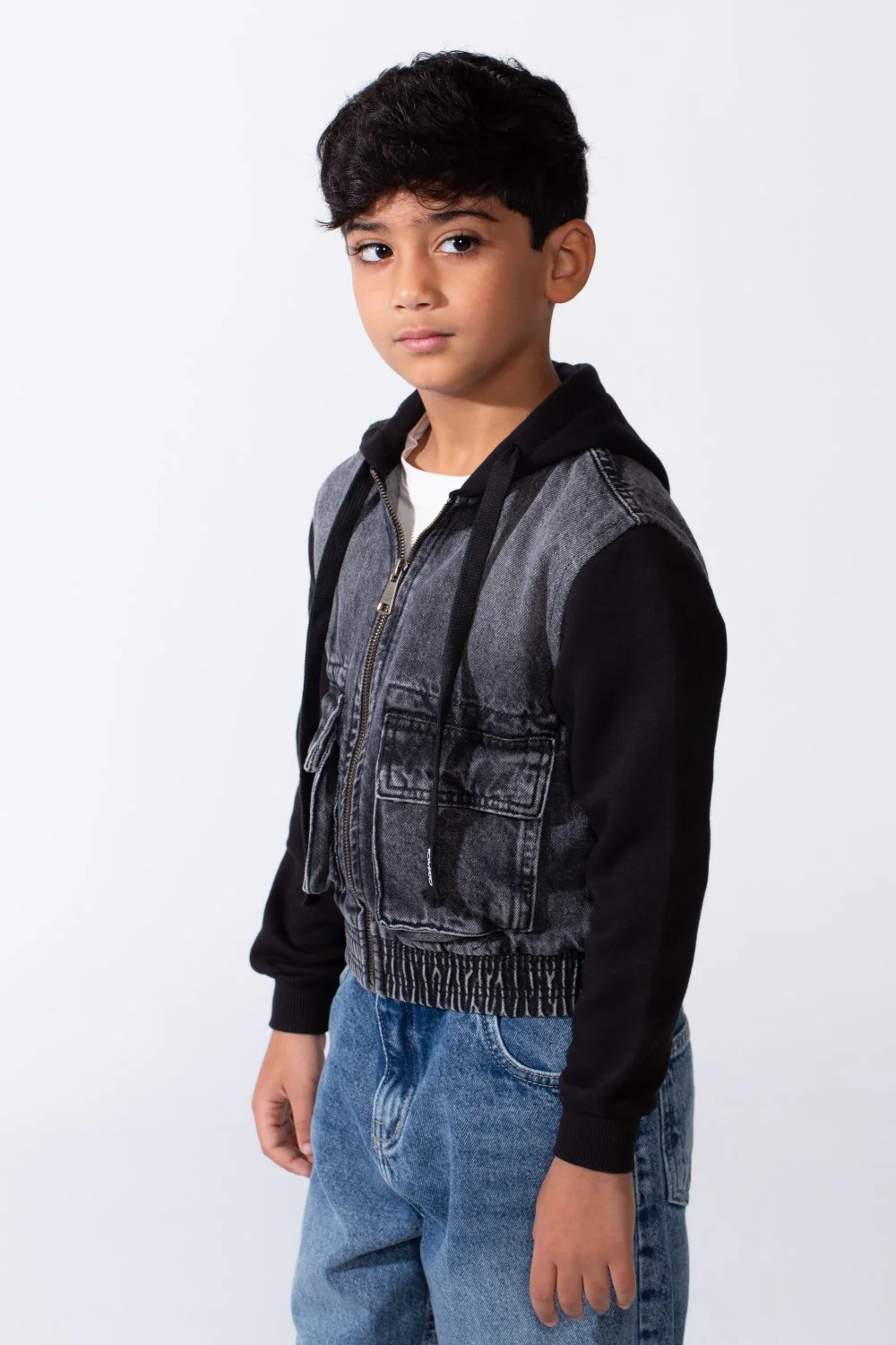 Boy’s Zip-Up Slim Fit Denim Jeans Jacket With Front Pockets - Image 7