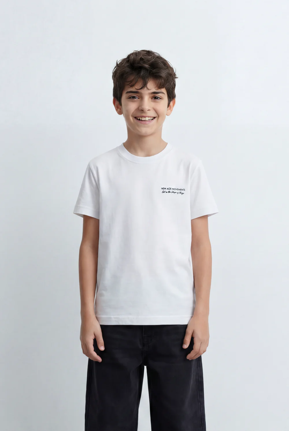 Boy's Tomato Store Back Graphic T-Shirt Showcasing Raised Geometric Artwork Typography Print