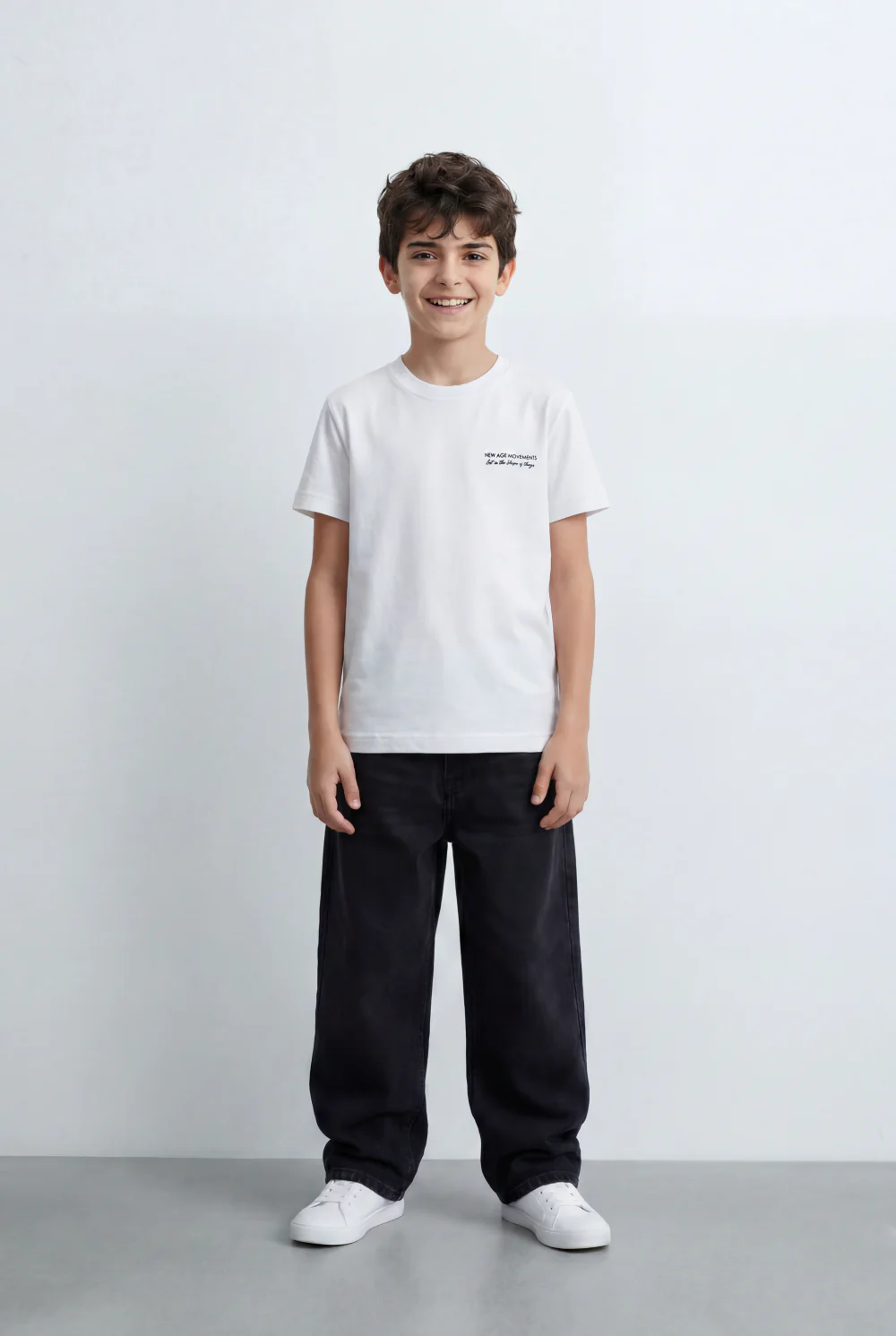 Boy's Tomato Store Back Graphic T-Shirt Showcasing Raised Geometric Artwork Typography Print - Image 3
