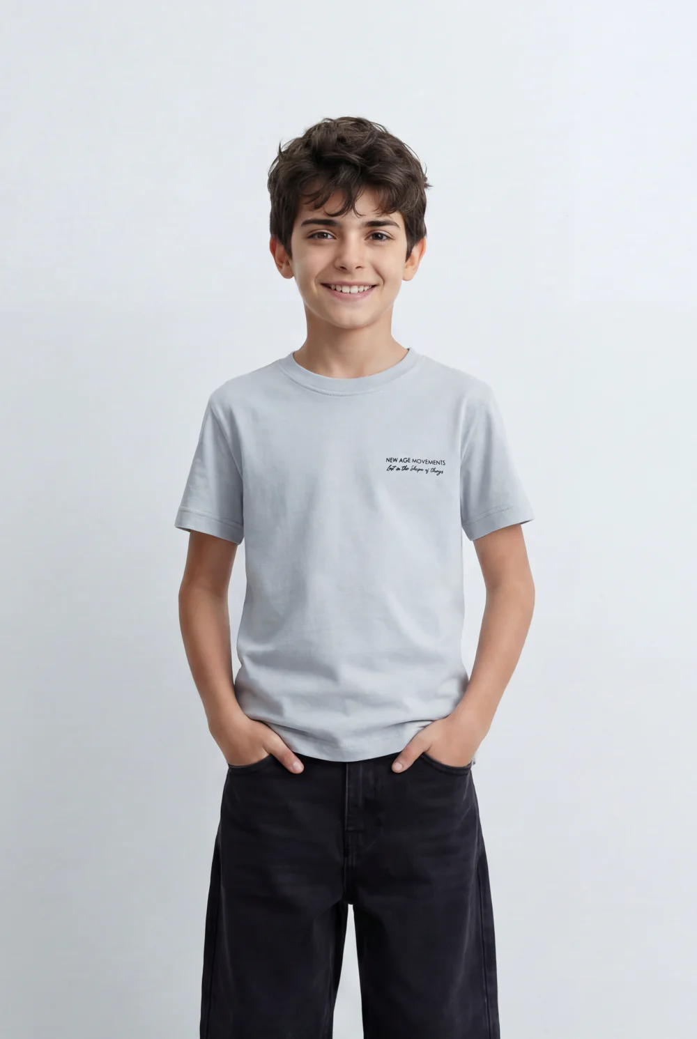 Boy's Tomato Store Back Graphic T-Shirt Showcasing Raised Geometric Artwork Typography Print - Image 5