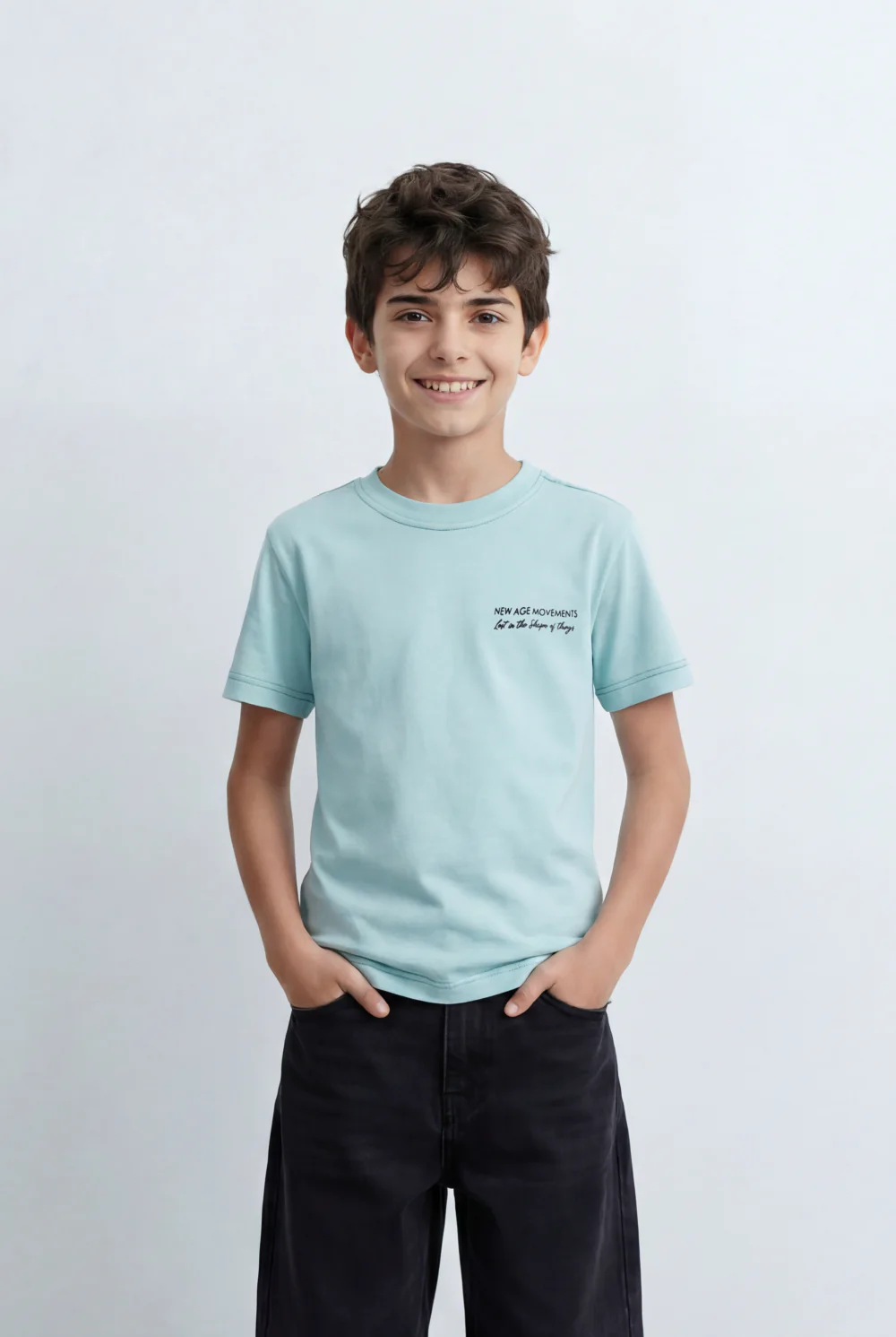Boy's Tomato Store Back Graphic T-Shirt Showcasing Raised Geometric Artwork Typography Print - Image 9