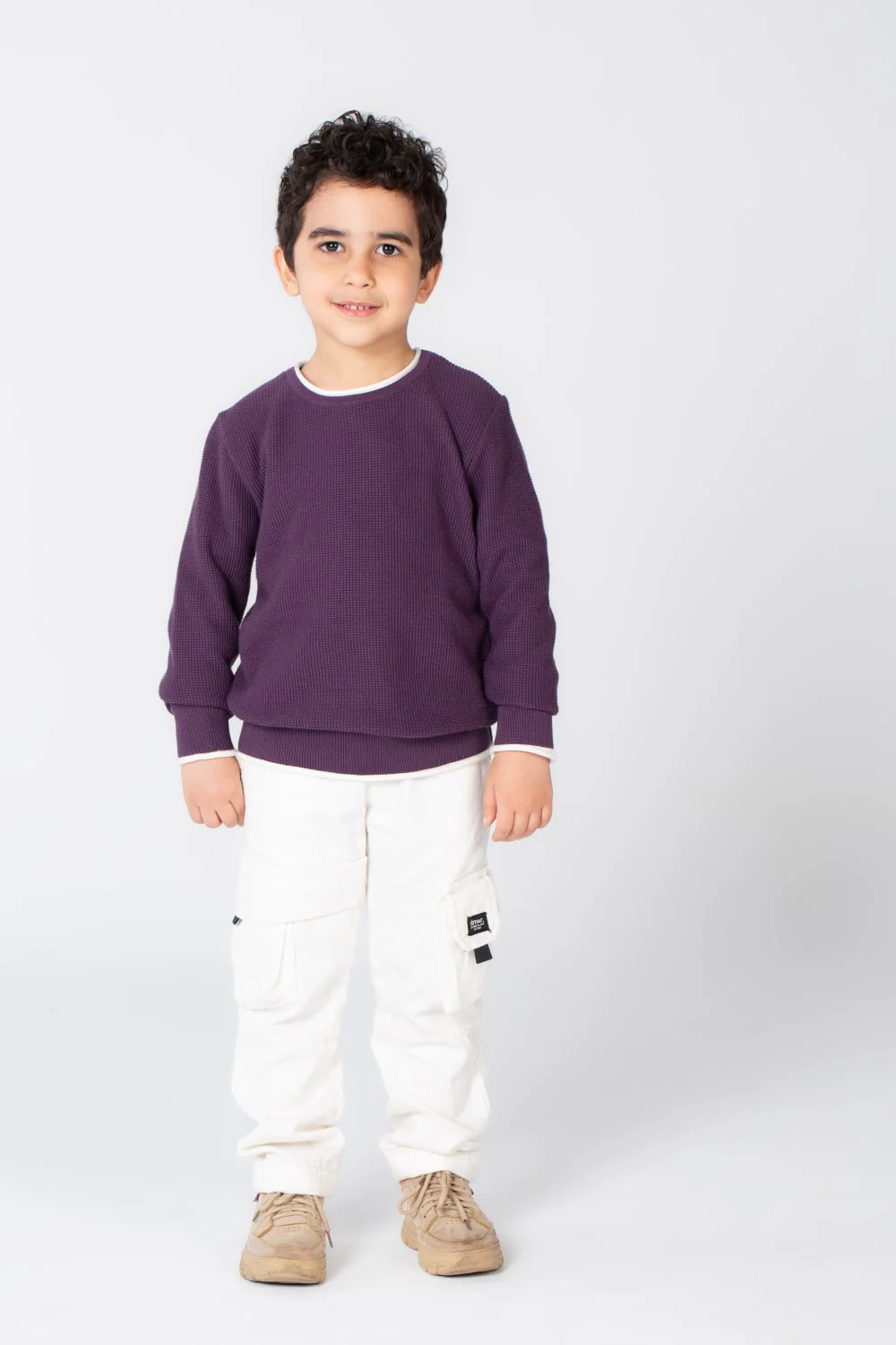 Boy's Basic Crew neck Made Of Soft Pullover - Image 13