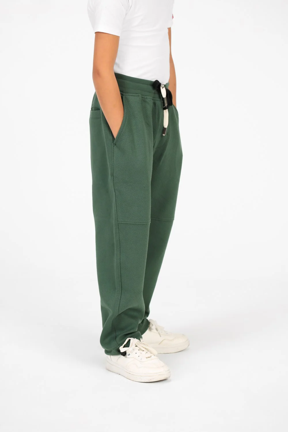 Boy's Basic Elastic Waistband Drawstring Sweatpants - Image 12