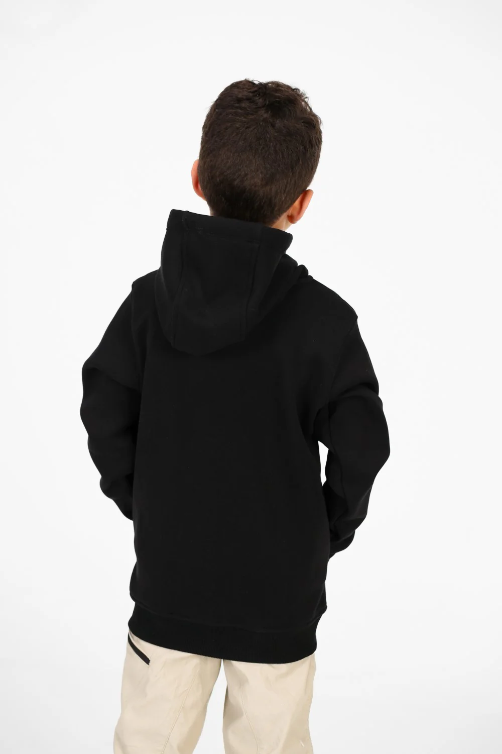 Boy's Basic Hood Sweatshirt With Full Zippers - Image 2