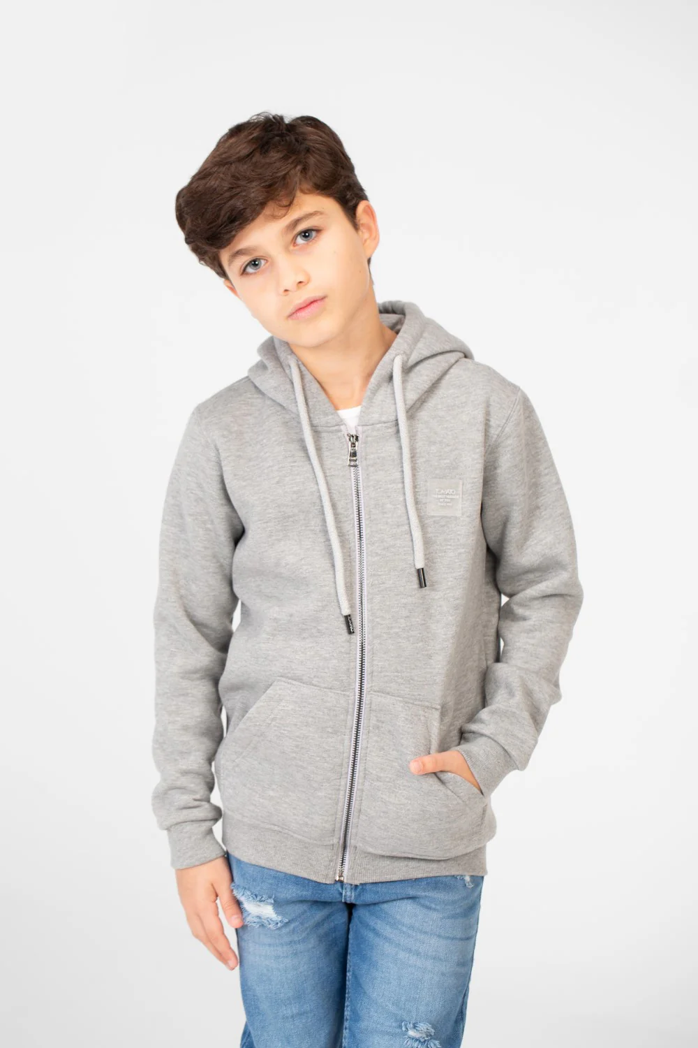 Boy's Basic Hoodie Sweatshirt With Full Zip Closure And Pockets - Image 17
