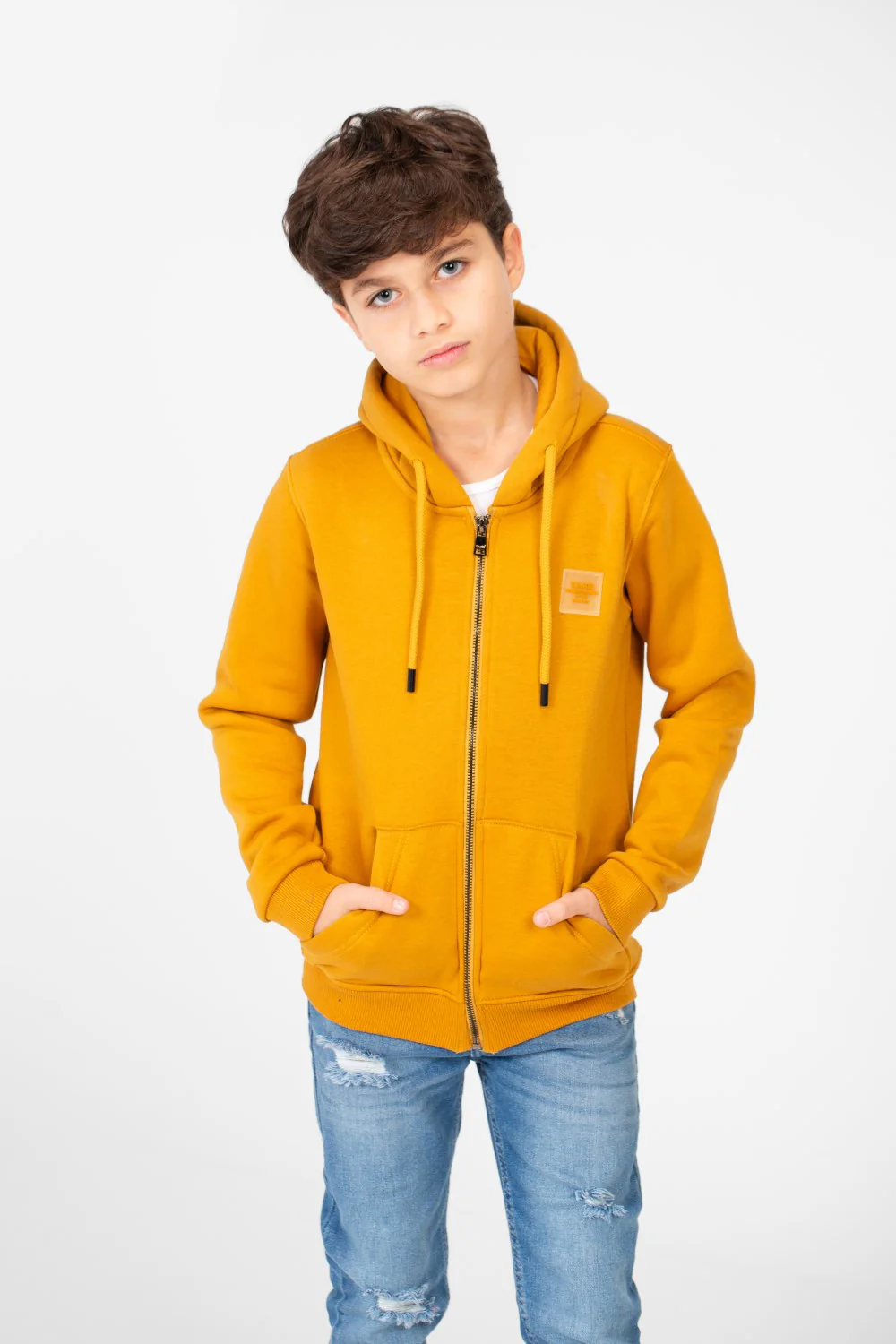 Boy's Basic Hoodie Sweatshirt With Full Zip Closure And Pockets - Image 29