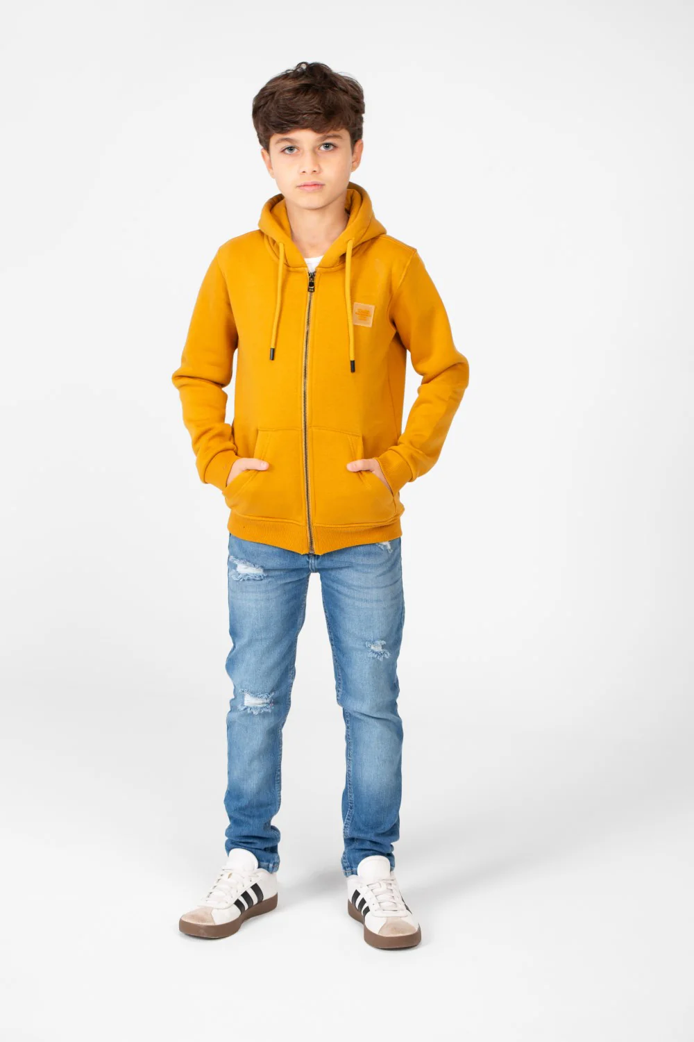 Boy's Basic Hoodie Sweatshirt With Full Zip Closure And Pockets - Image 32