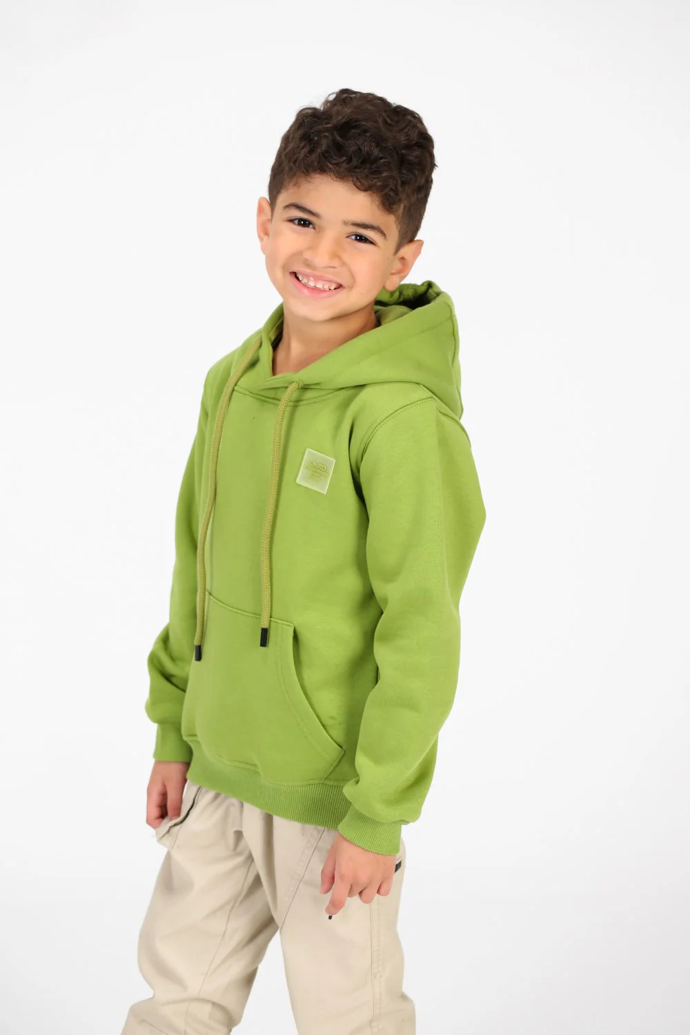 Boy's Basic Hoodie Sweatshirt With Kangaroo Pocket On The Front - Image 11