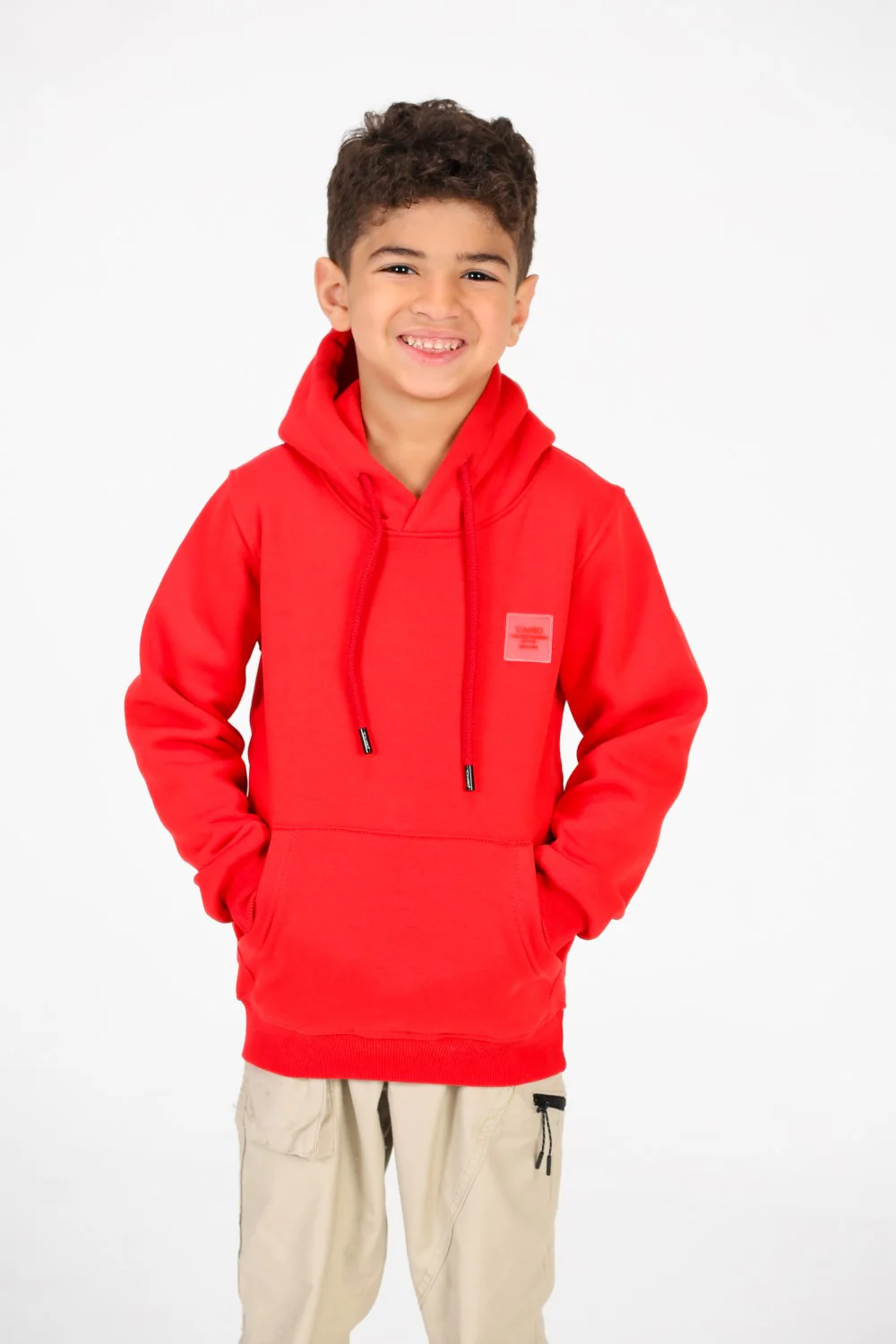 Boy's Basic Hoodie Sweatshirt With Kangaroo Pocket On The Front - Image 13