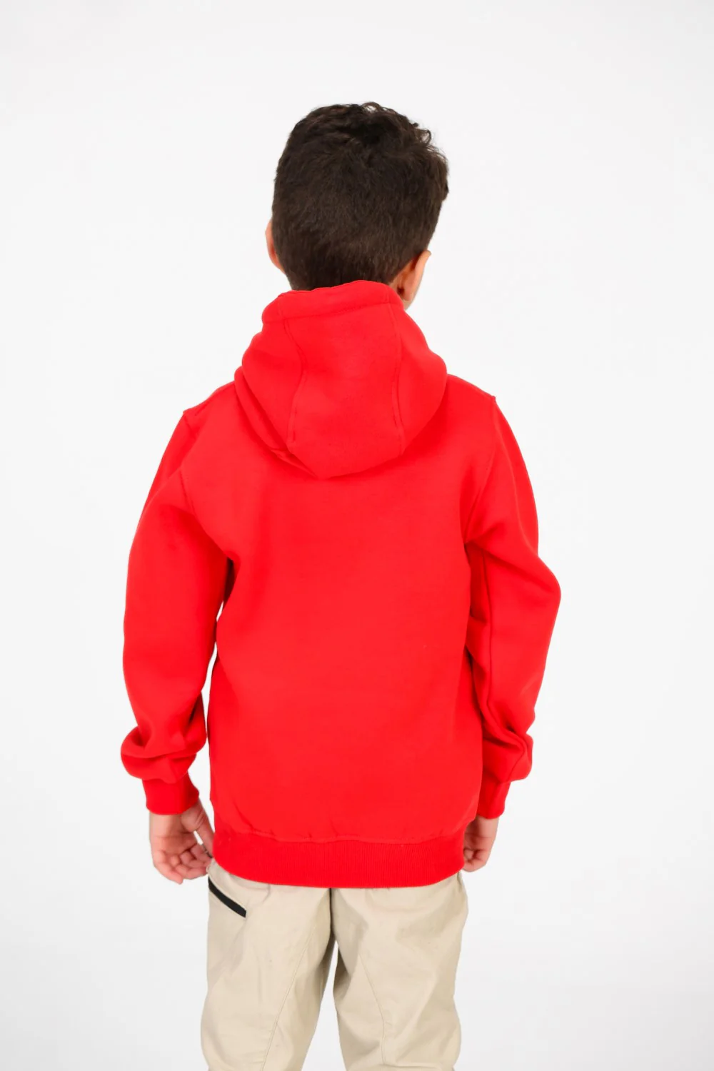 Boy's Basic Hoodie Sweatshirt With Kangaroo Pocket On The Front - Image 14