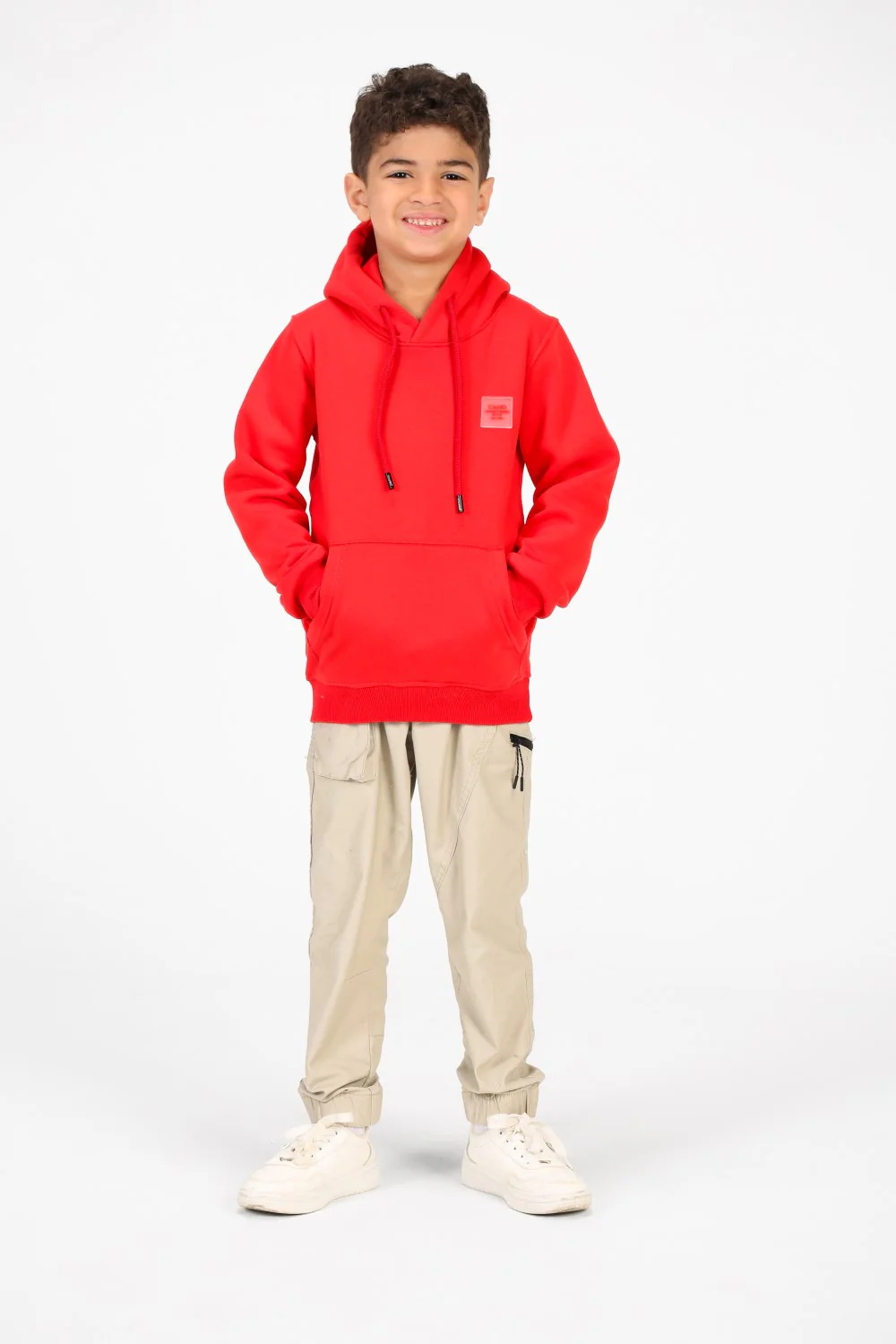 Boy's Basic Hoodie Sweatshirt With Kangaroo Pocket On The Front - Image 16