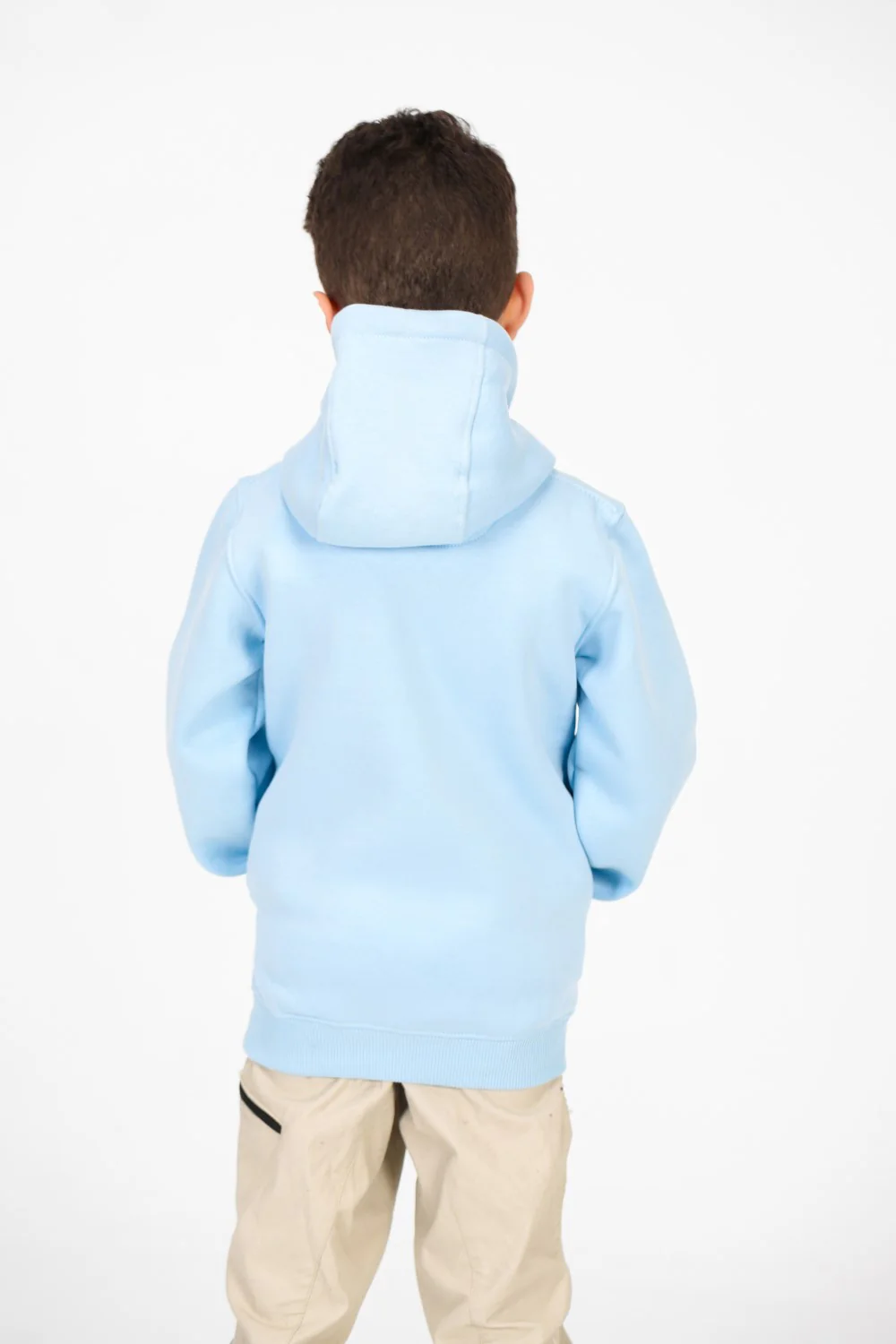 Boy's Basic Hoodie Sweatshirt With Kangaroo Pocket On The Front - Image 6