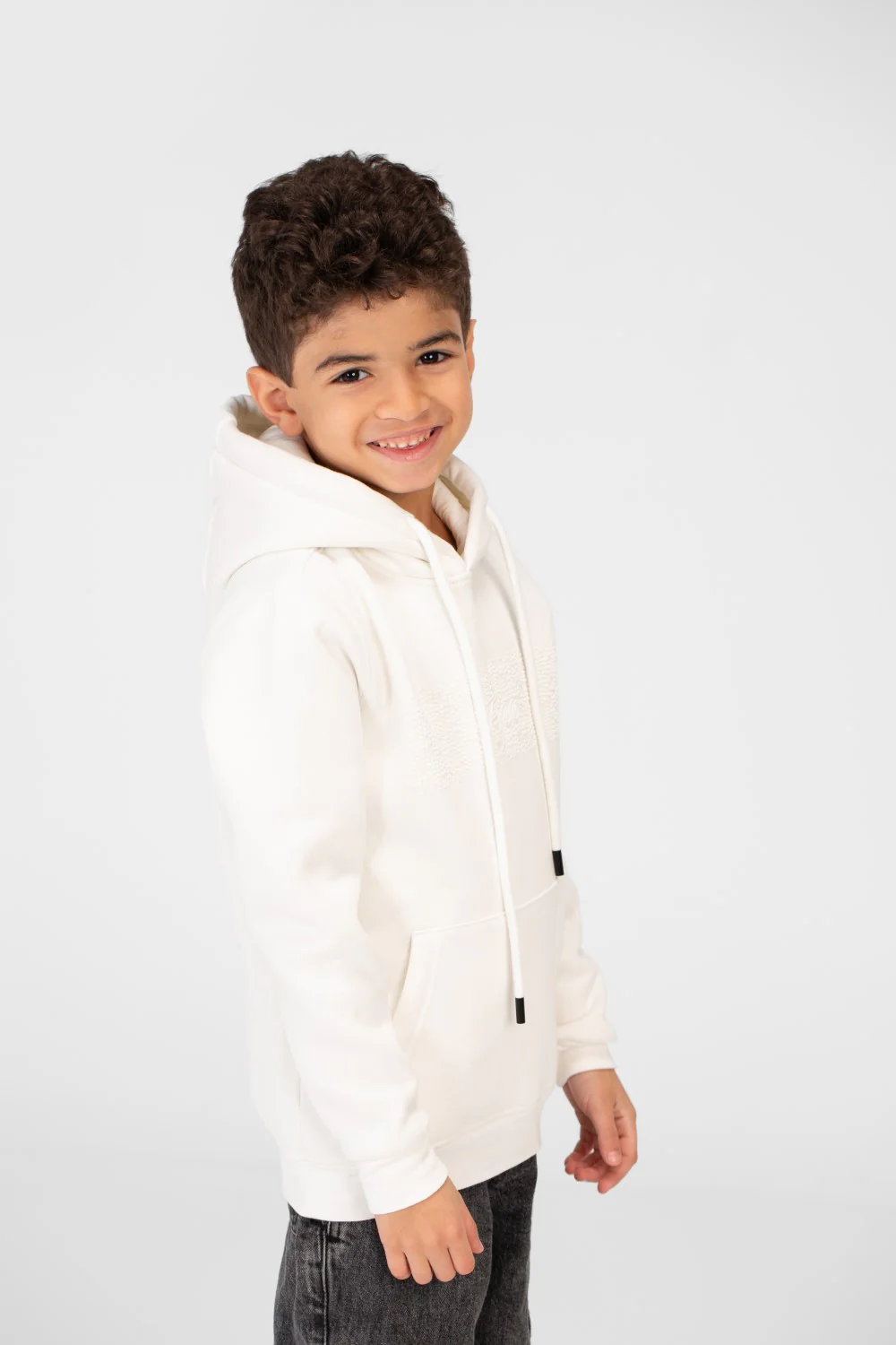 Boy's Basic Hoodie With Long Sleeves And Kangaroo Pocket - Image 11