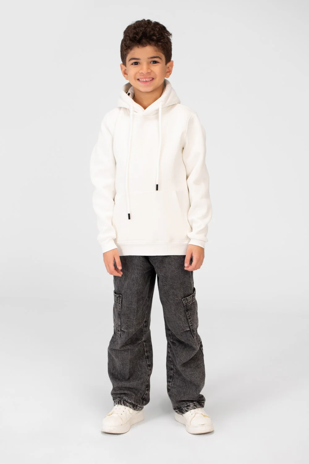 Boy's Basic Hoodie With Long Sleeves And Kangaroo Pocket - Image 12