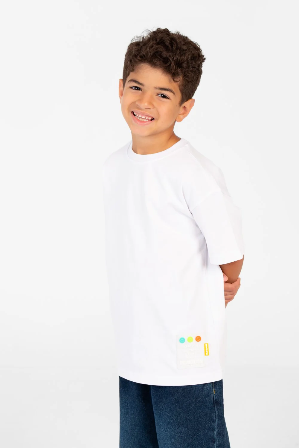 Boy's Basic Oversized Half Sleeves T-Shirt - Image 3