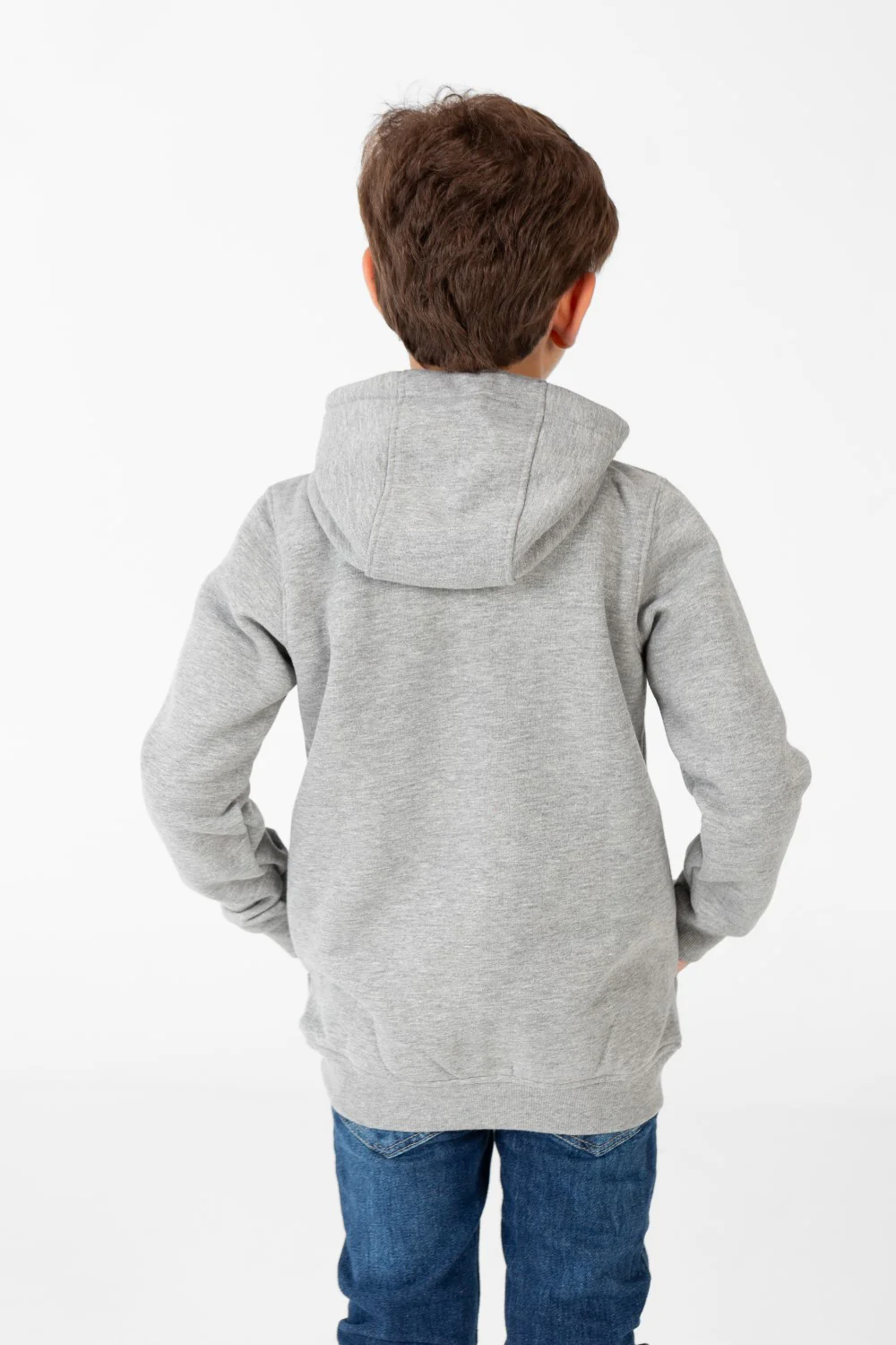 Boy's Basic Plain Hoodie Sweatshirt With Kangaroo Pocket - Image 18